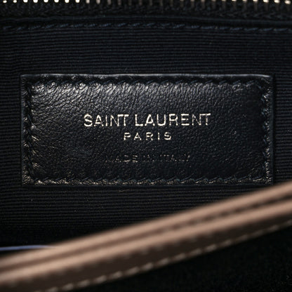 Saint Laurent Calfskin Y Quilted Monogram Toy Loulou Crossbody Bag Dark Beige 5 of 8