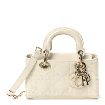 Christian Dior Patent Cannage Micro Lady D-Joy Latte 1 of 10