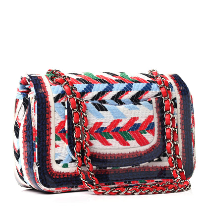 Chanel Tweed Silicone Embroidered Medium Double Flap Multicolor 2 of 4