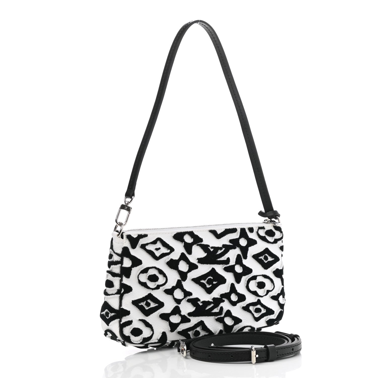 Louis Vuitton X UF Tufted Monogram Pochette Accessories White Black 4 of 7