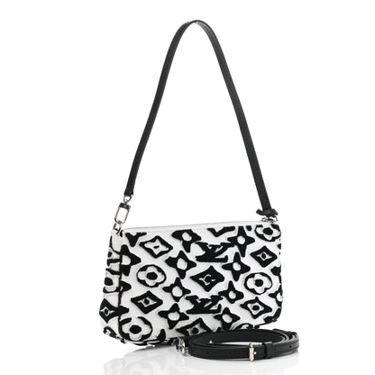 Louis Vuitton X UF Tufted Monogram Pochette Accessories White Black 4 of 7