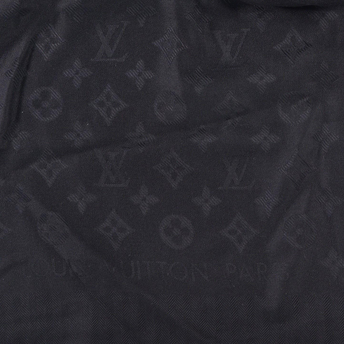 Silk Cashmere My Everything Monogram Shawl Black