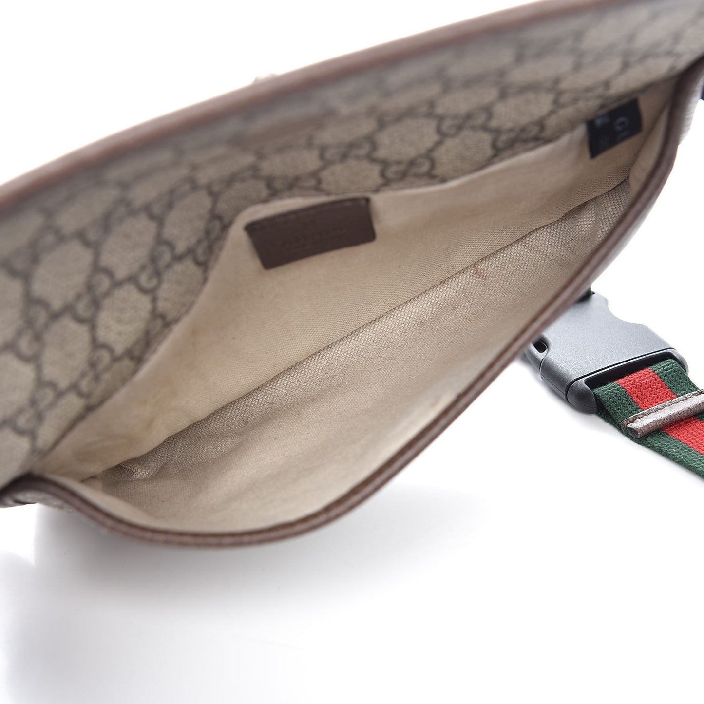 GG Supreme Monogram Neo Vintage Web Belt Bag Brown