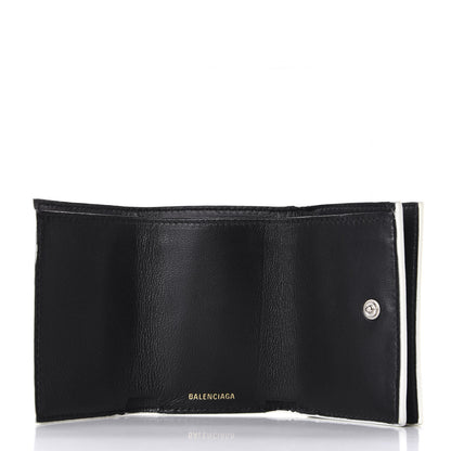 Balenciaga Signature Grained Calfskin Logo Mini Ville Wallet White 5 of 8