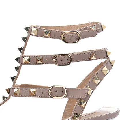 Valentino Garavani Patent Nappa Rockstud Ankle Strap 65mm Pumps 35.5 Pastel Grey Poudre 9 of 14