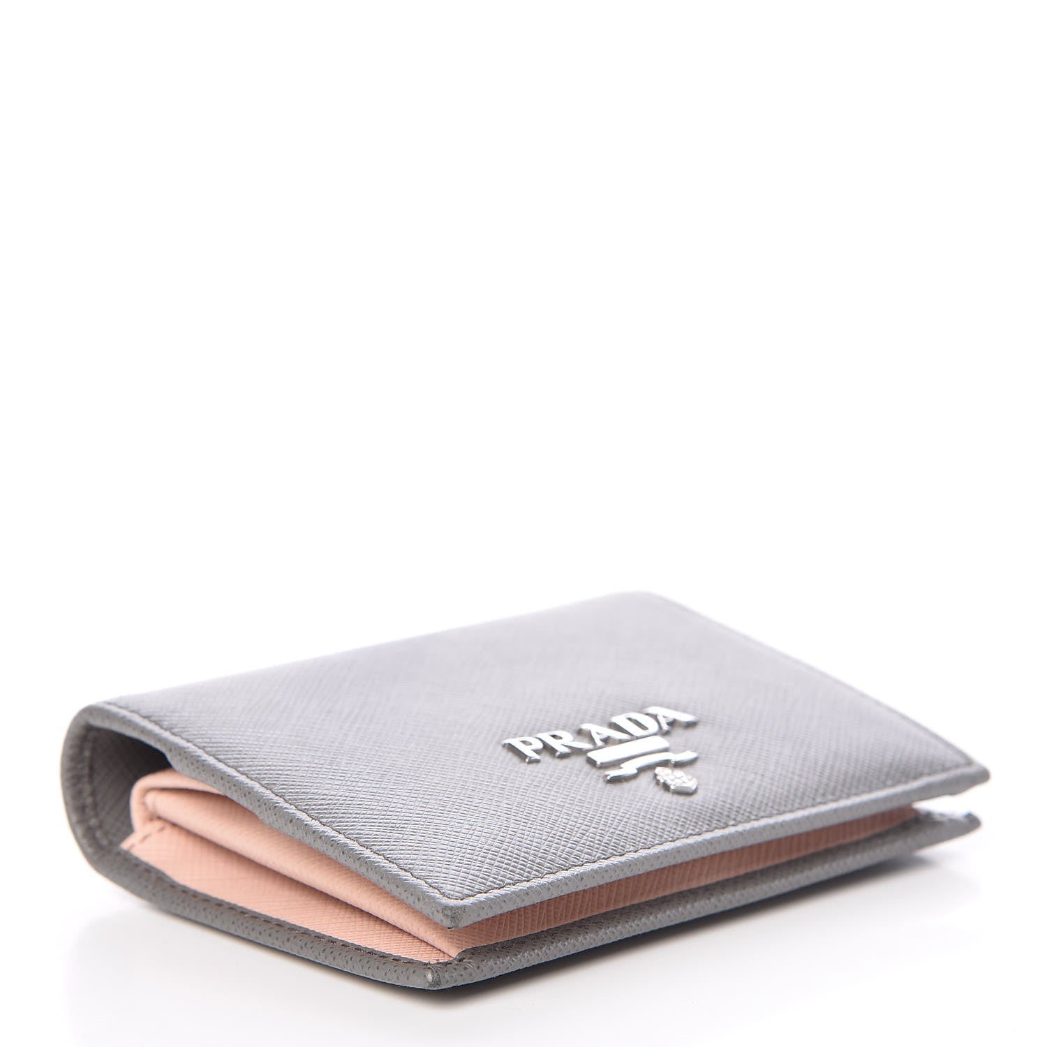 Prada Saffiano Multicolor Compact Wallet Marmo Pesca 4 of 10