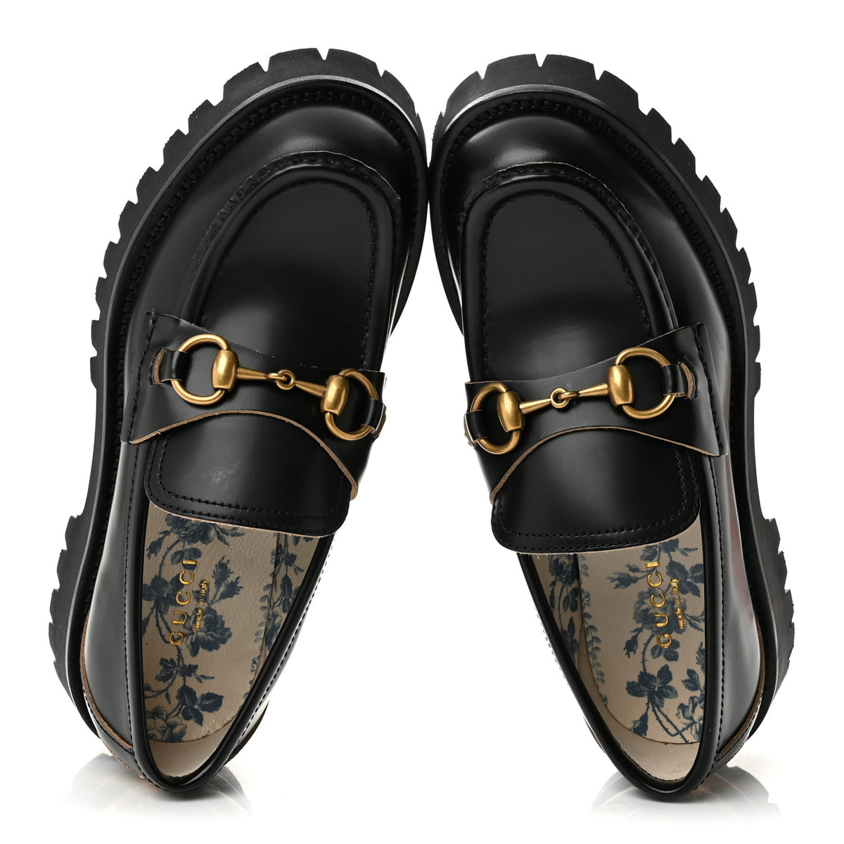 Gucci Cordovan Lux Womens Harald Horsebit 25mm Platform Loafers 35.5 Black 2 of 10
