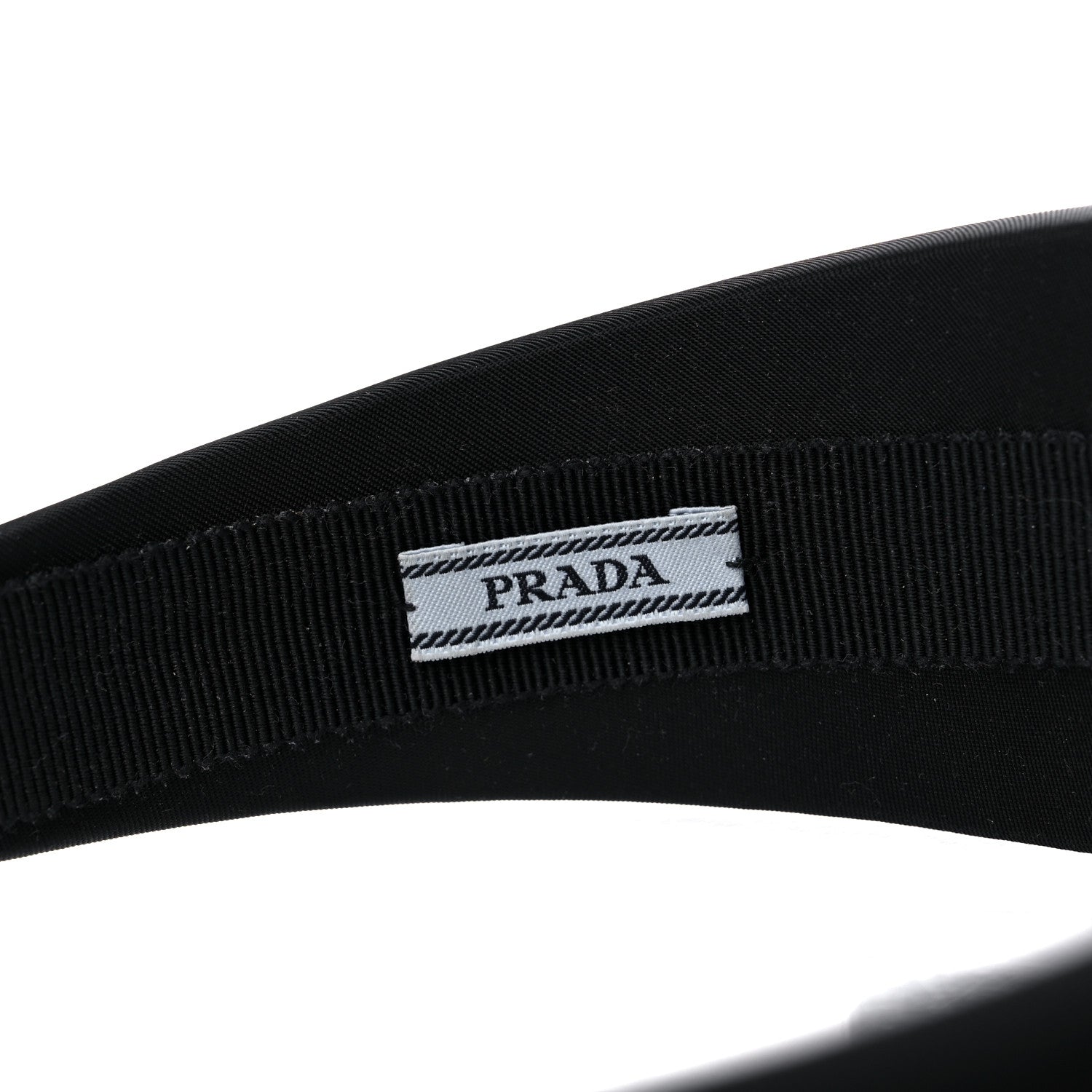 Prada Re-Nylon Metal Triangle Logo Headband Black 5 of 7
