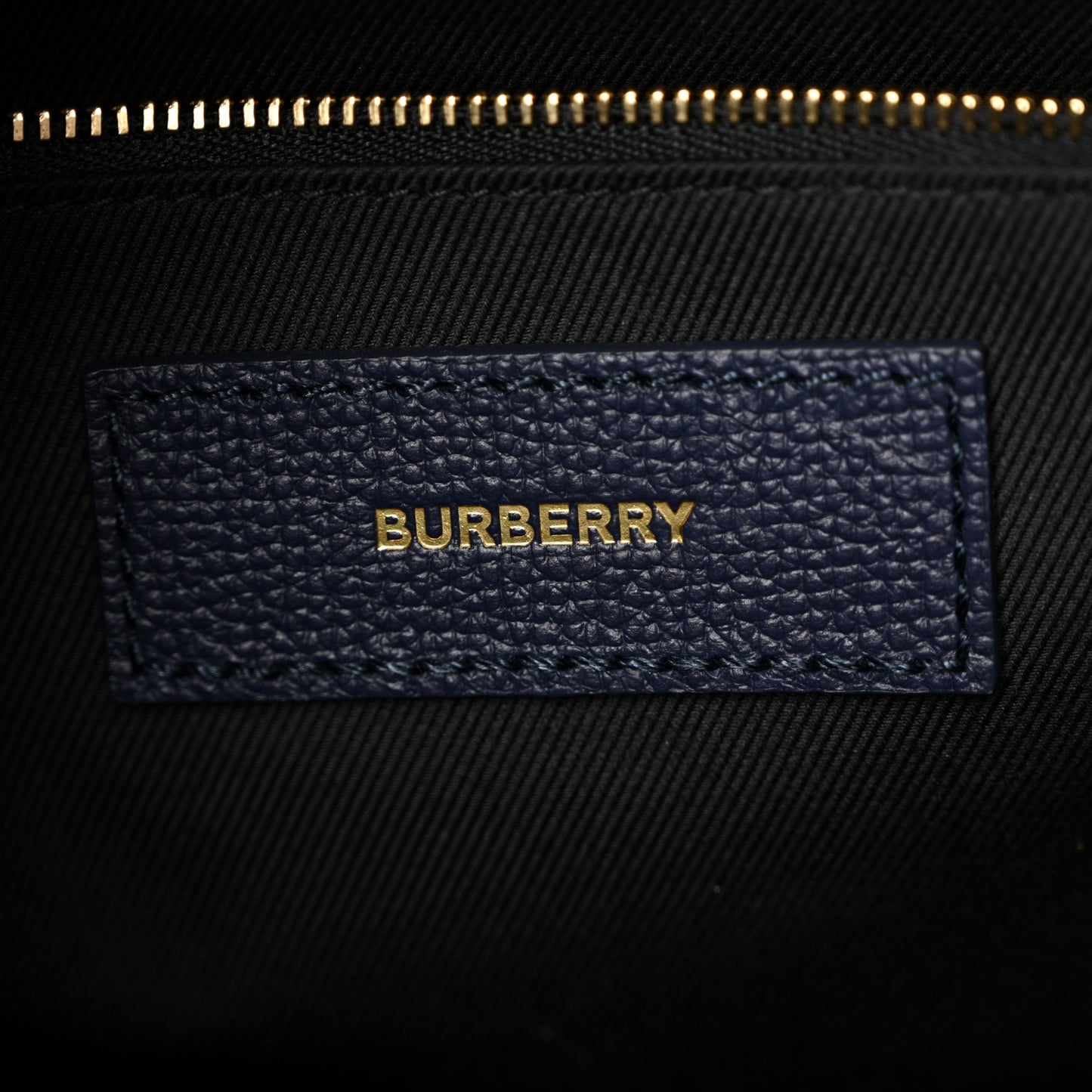 Derby Calfskin Vintage Check Medium Banner Tote Regency Blue