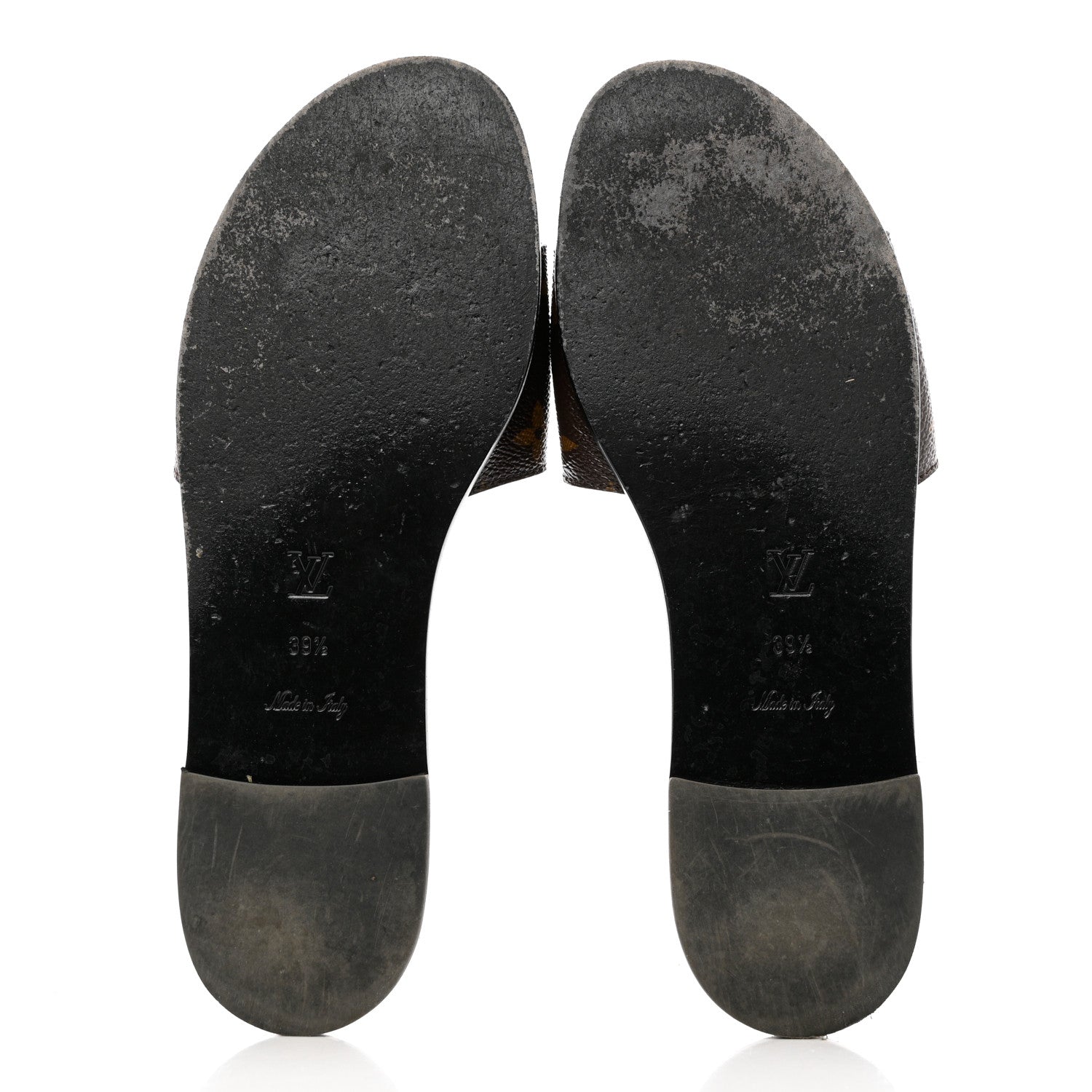 Louis Vuitton Patent Monogram Lock It Flat Mule 39.5 Black 5 of 11