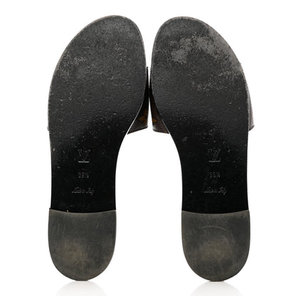 Louis Vuitton Patent Monogram Lock It Flat Mule 39.5 Black 5 of 11