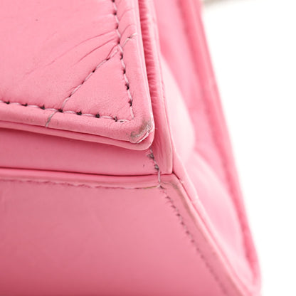 Balenciaga Crushed Calfskin Quilted Small Crush Chain Bag Sweet Pink 14 of 15