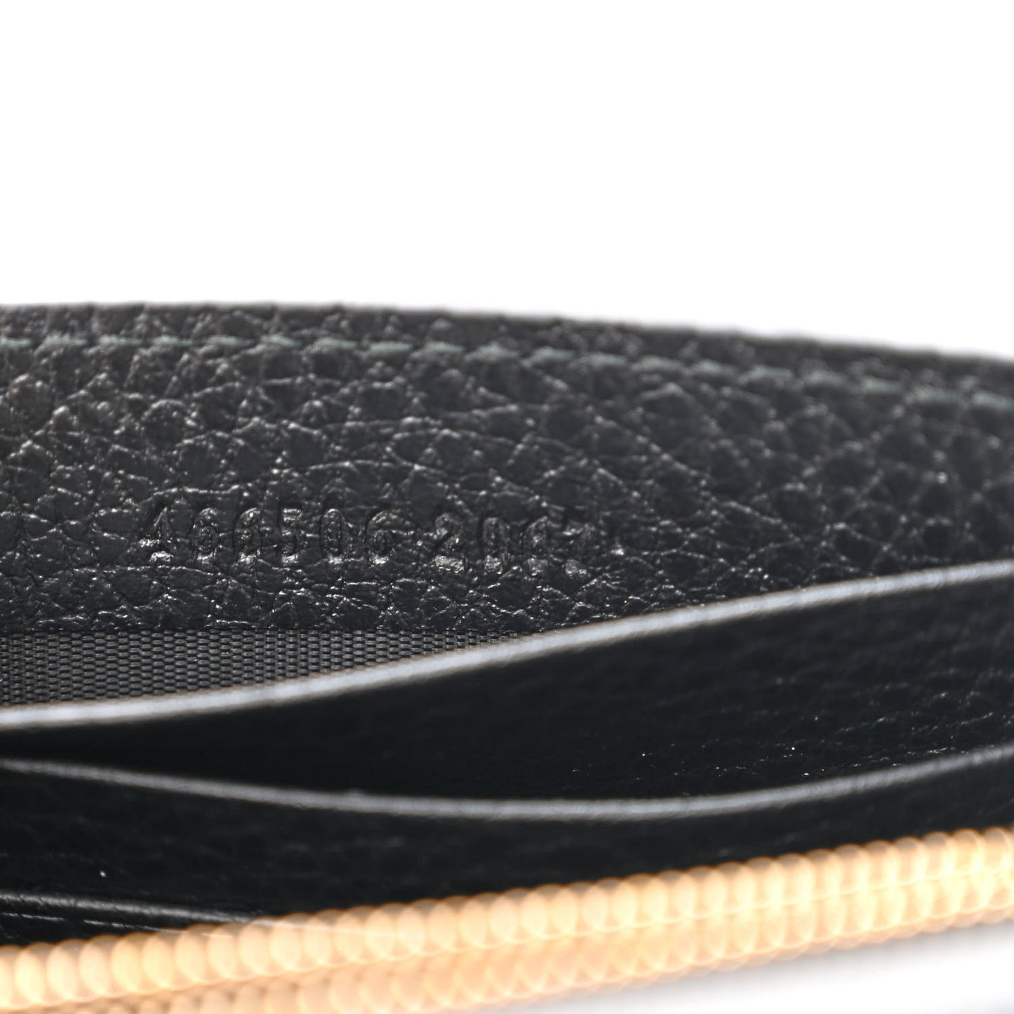 Dollar Calfskin Medium Betty Chain Wallet Black