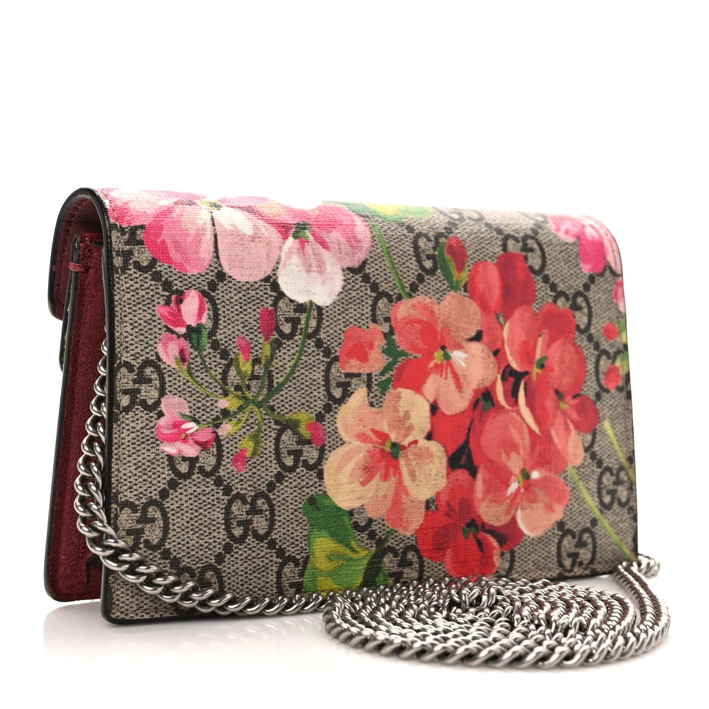 GG Supreme Monogram Blooms Super Mini Dionysus Shoulder Bag Beige Multicolor Dry Rose
