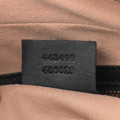 Gucci Calfskin Matelasse GucciGhost Medium GG Marmont Chain Shoulder Bag Black New Acquamarine 7 of 9