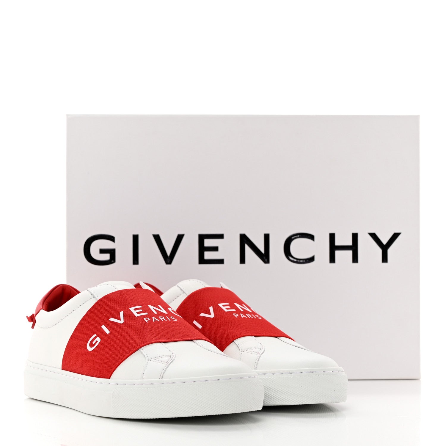 Givenchy Calfskin Band Logo Mens Urban Street Sneakers 37 White Red 11 of 11