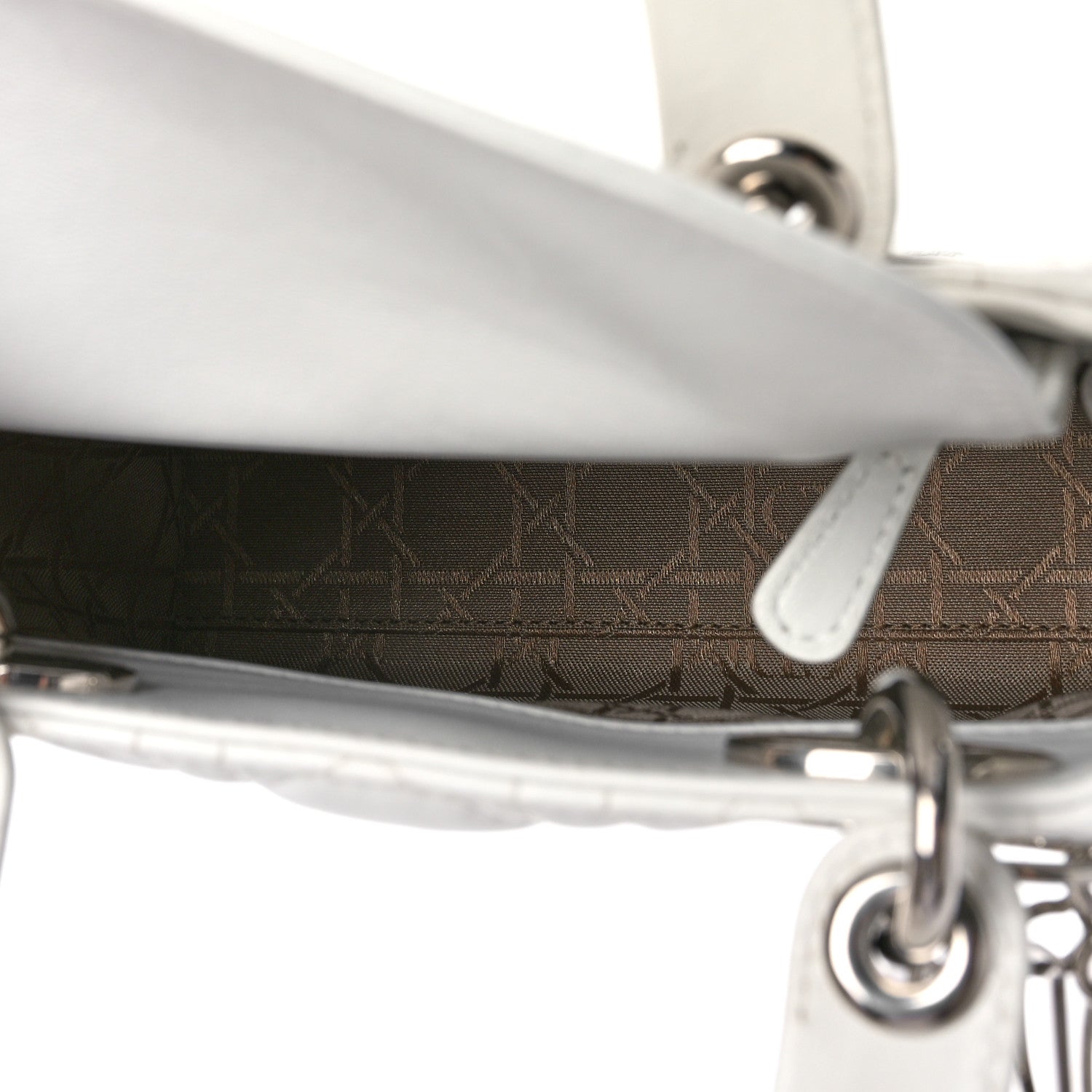 Christian Dior Lambskin Cannage Mini Lady Dior White 4 of 10