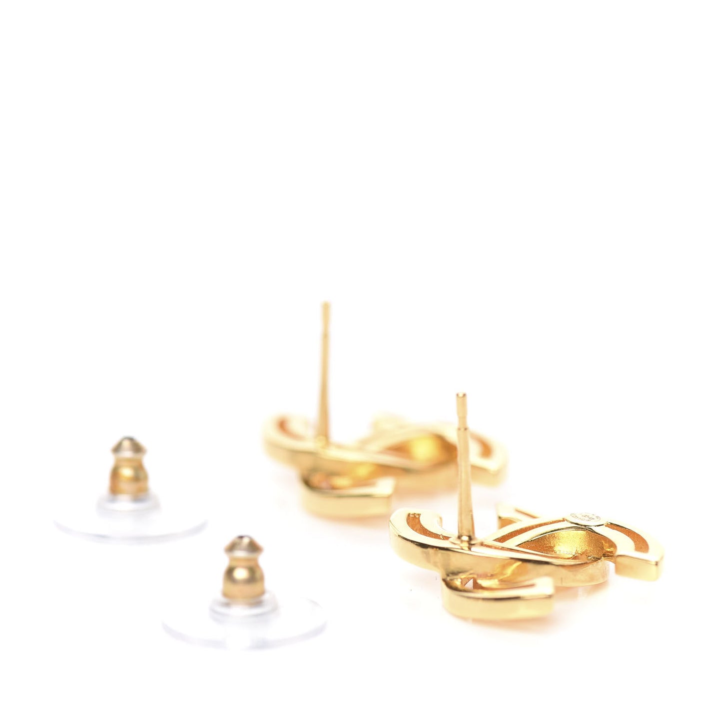 Metal Obazine CC Earrings Gold