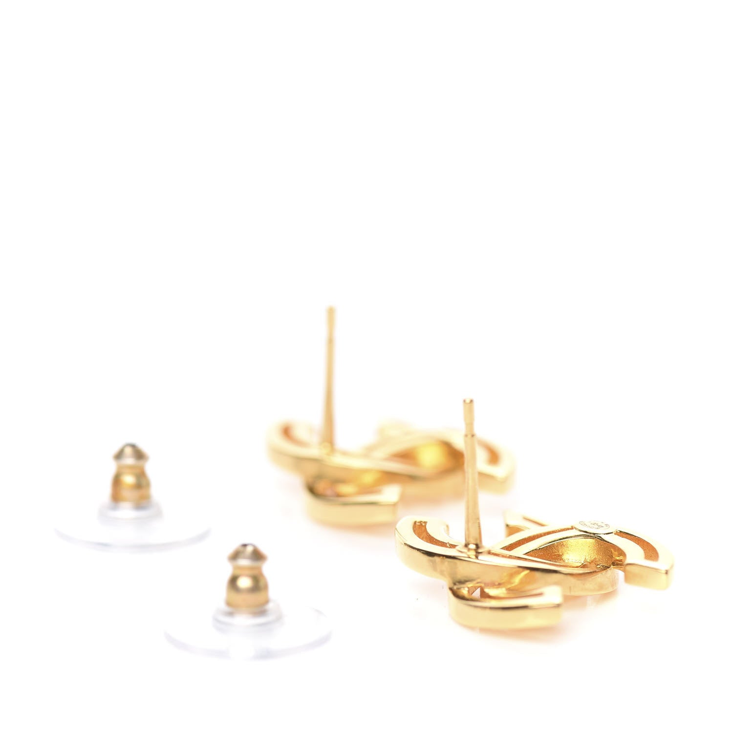 Chanel Metal Obazine CC Earrings Gold 3 of 5