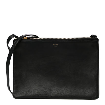 Celine Lambskin Large Trio Crossbody Bag Black 1 of 17