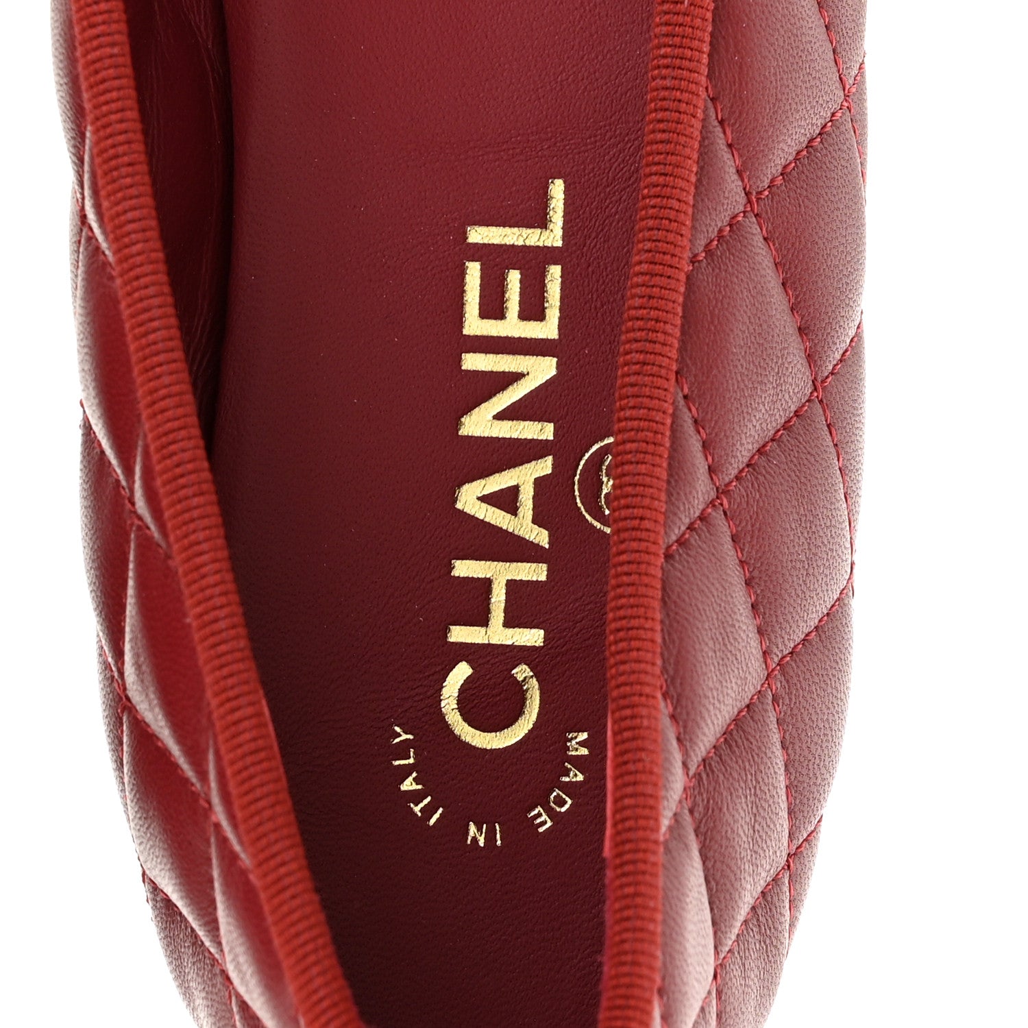 Chanel Lambskin Quilted CC Cap Toe Ballerina Flats 42 Burgundy Black 7 of 10