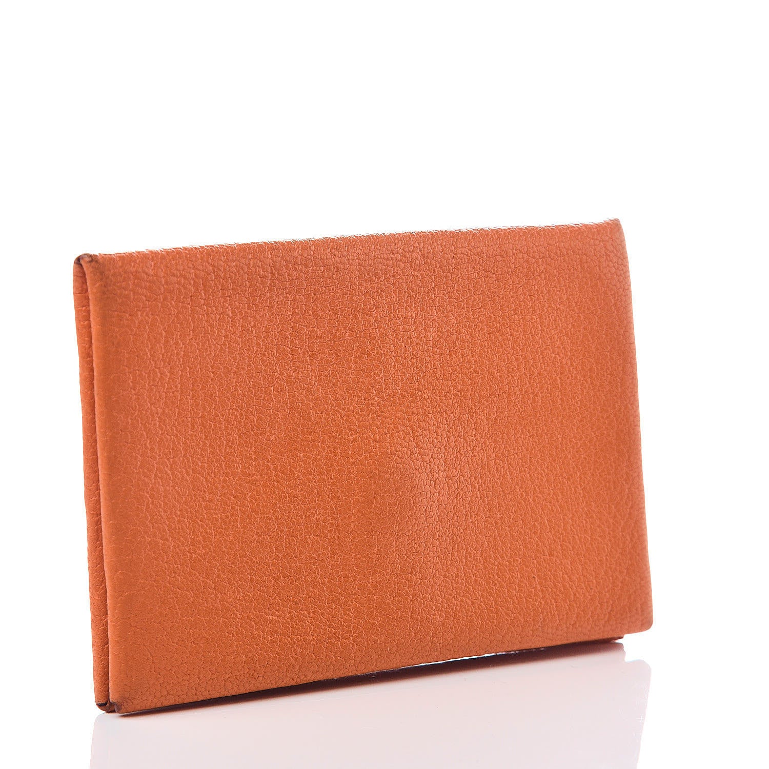 Hermes Chevre Mysore Calvi Card Case Orange 2 of 5