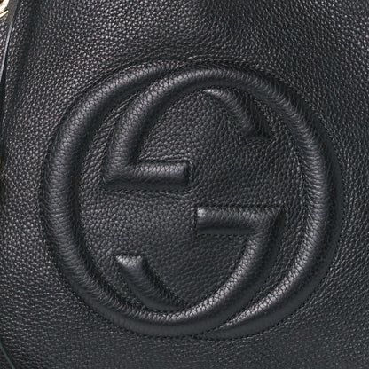 Gucci Pebbled Calfskin Medium Soho Chain Shoulder Bag Black 9 of 11