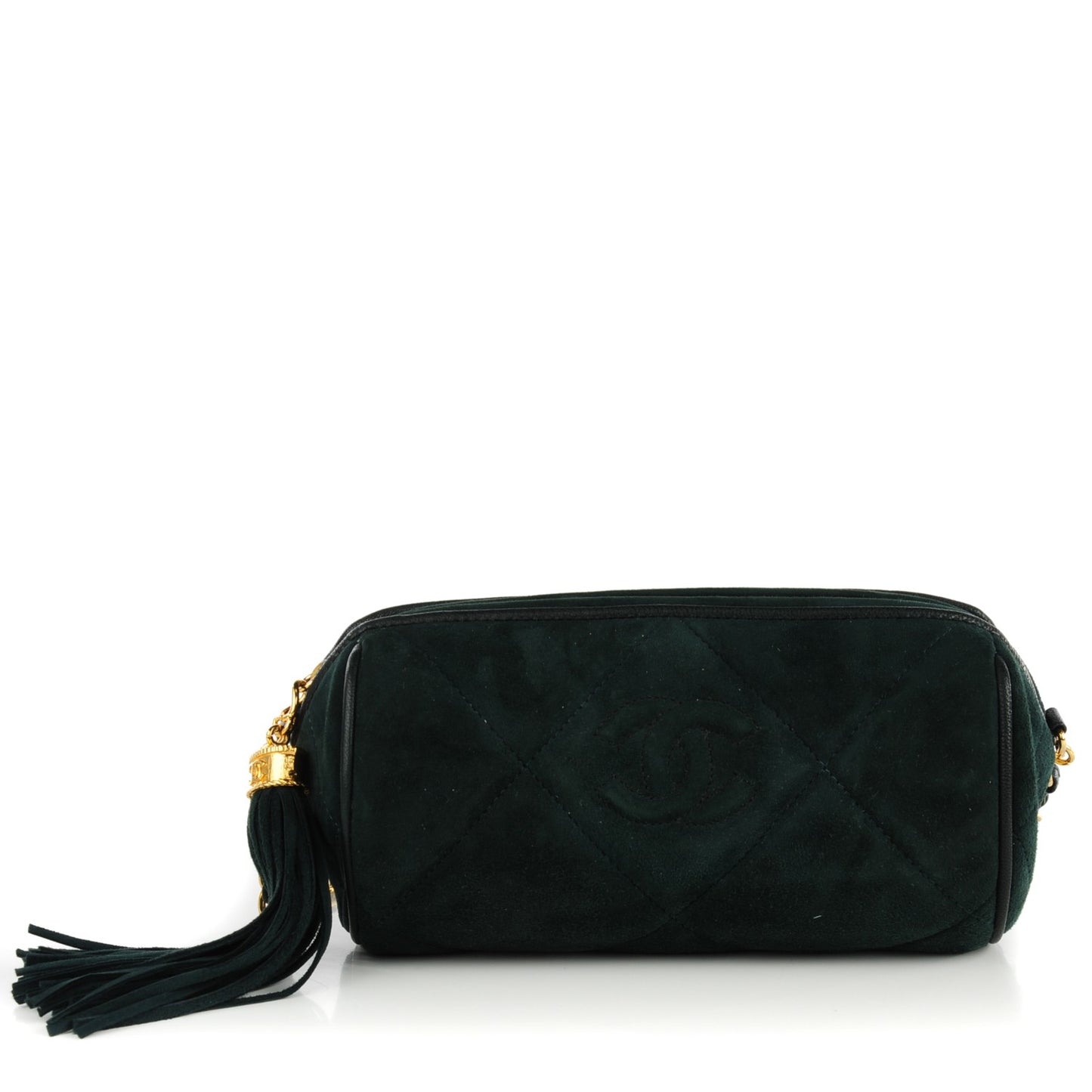 Suede Small Tassel Shoulder Bag Green