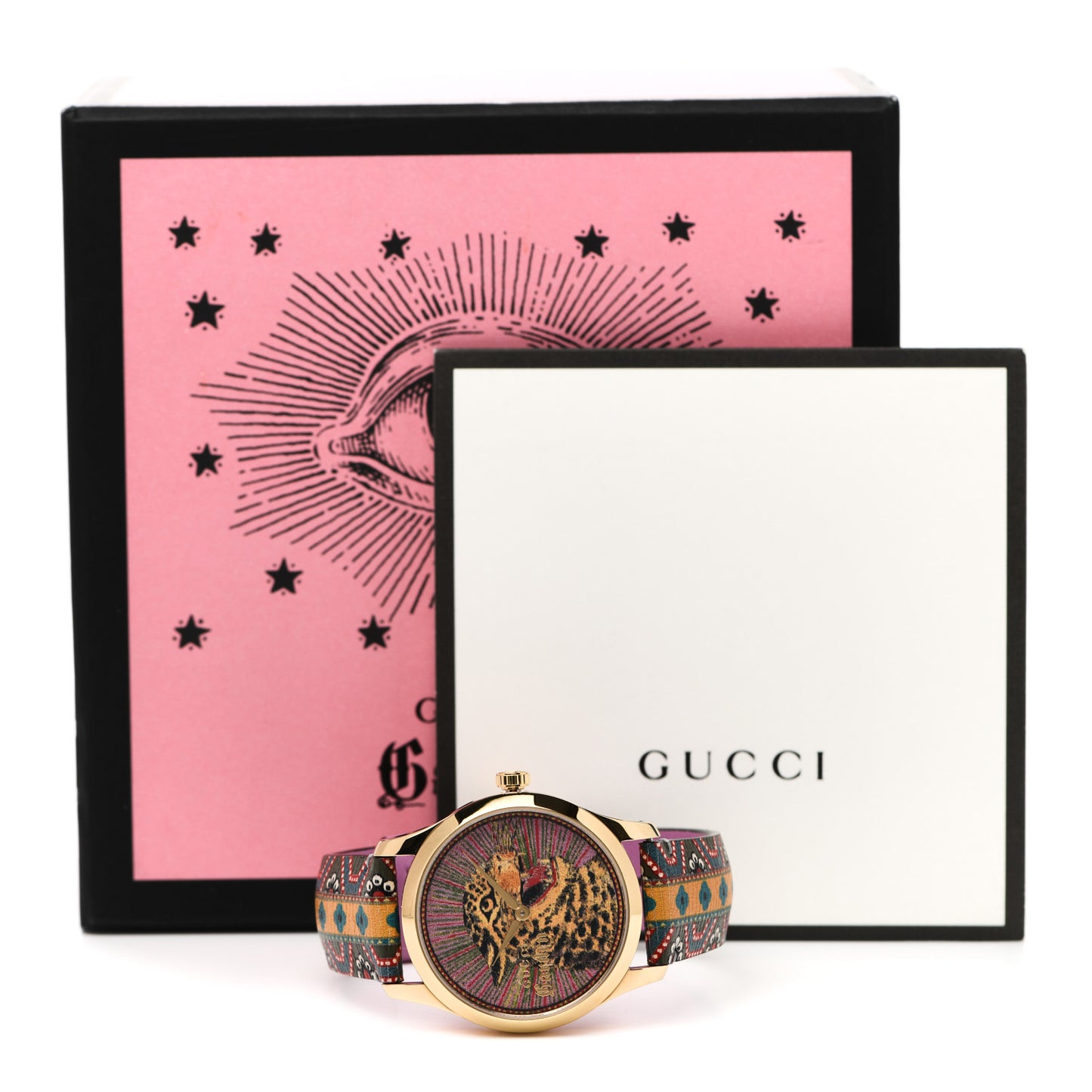 Stainless Steel Calfskin 38mm G-Timeless Leopard Quartz Watch