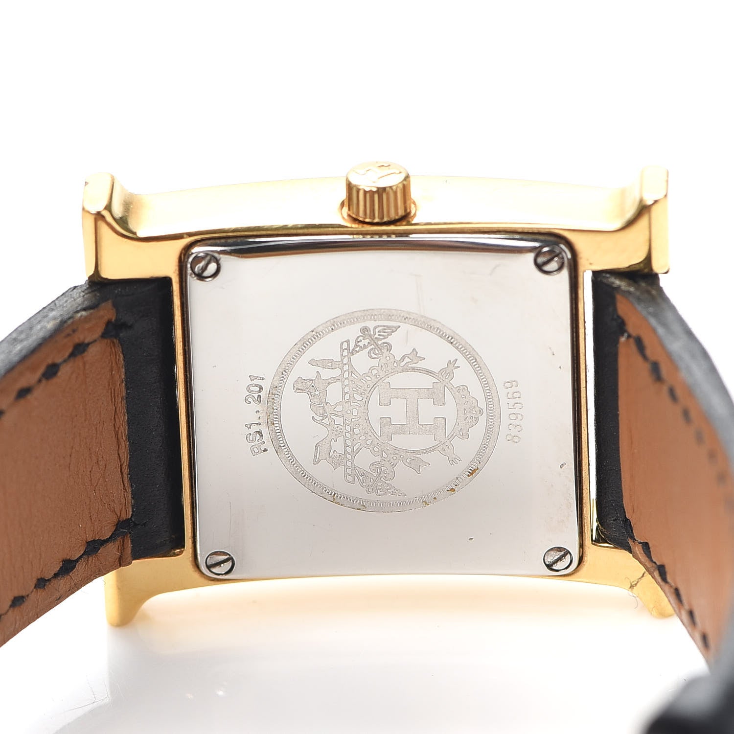 Hermes Stainless Steel Courchevel 21mm Heure H Hour Quartz Watch Noir 5 of 5