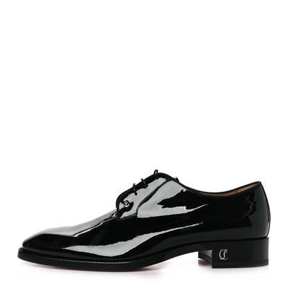 Christian Louboutin Patent Mens Chambeliss Derby Oxford 43.5 Black 1 of 7