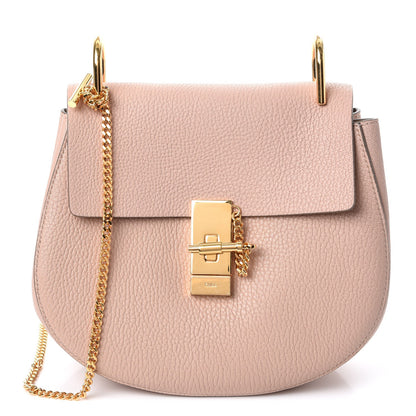 Chloe Grained Lambskin Drew Shoulder Bag Cement Pink 1 of 7
