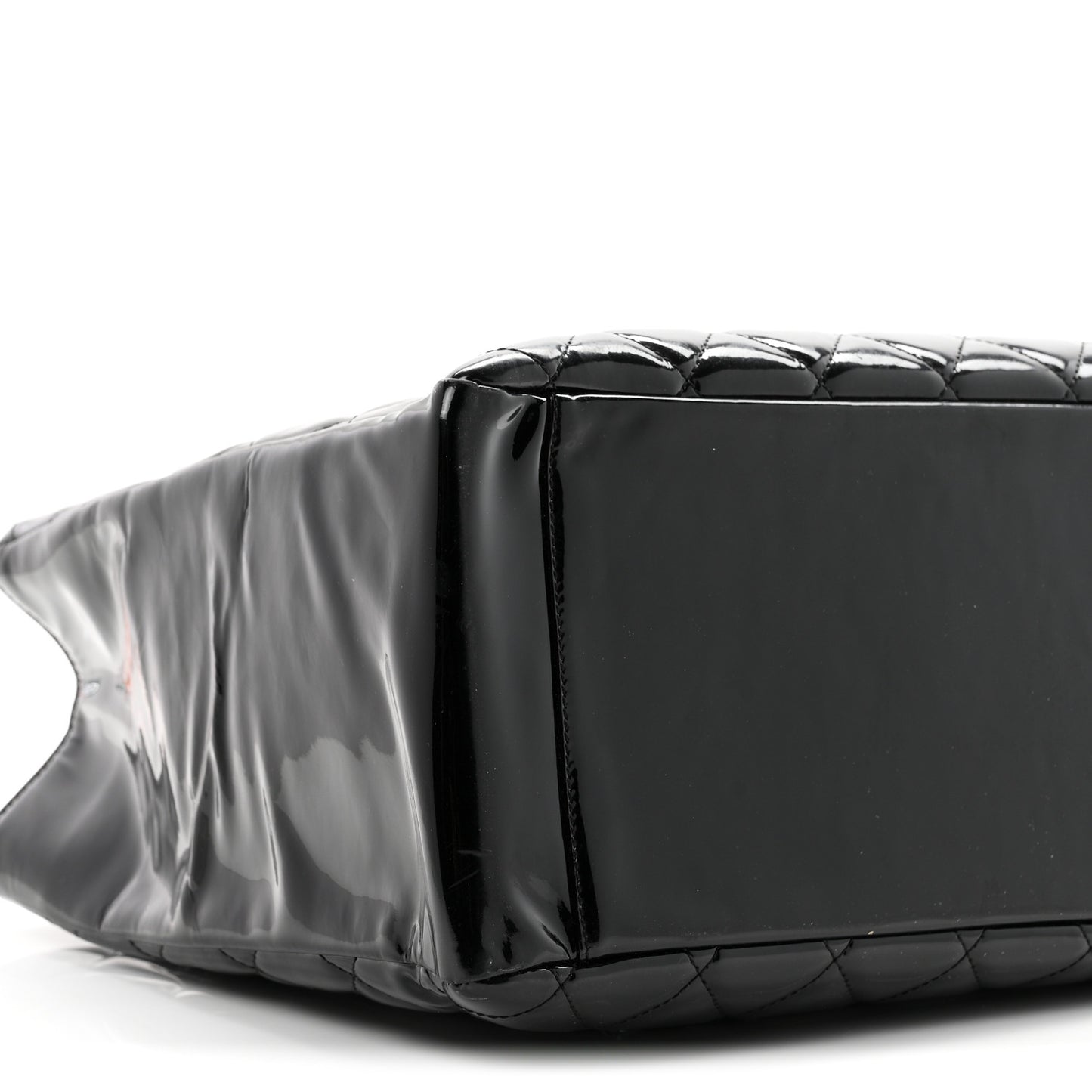Patent Quilted Grand Shopping Tote GST Black