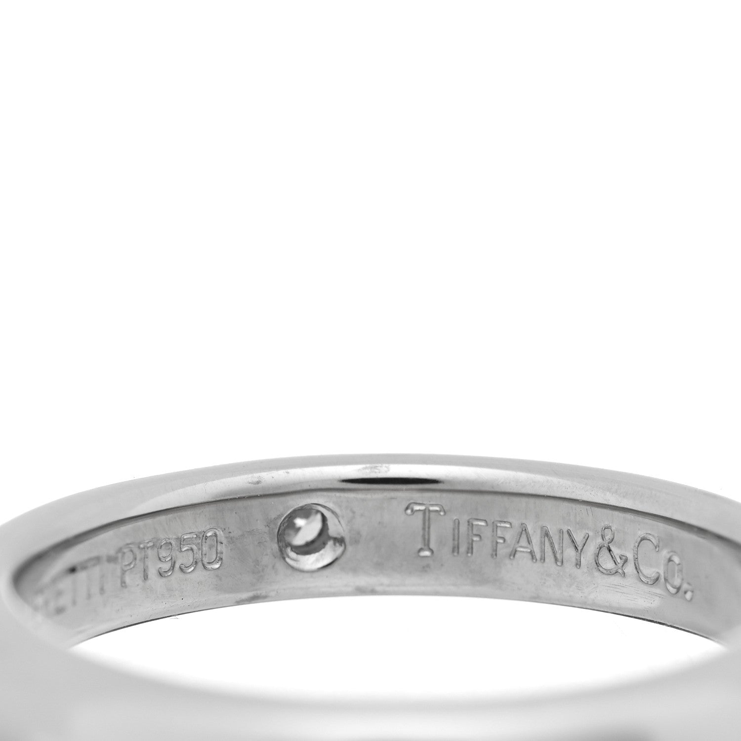 Tiffany Platinum Diamond Elsa Peretti Band Ring 45 3.5 4 of 4