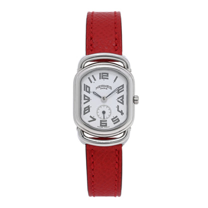 Hermes Stainless Steel Epsom 20mm Rallye Quartz Watch Rouge 1 of 4