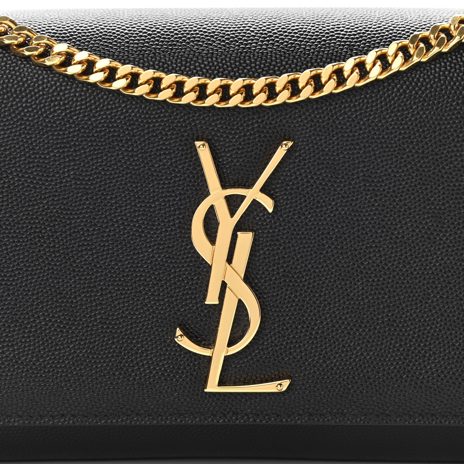 Saint Laurent Grain De Poudre Small Monogram Kate Satchel Black 8 of 13