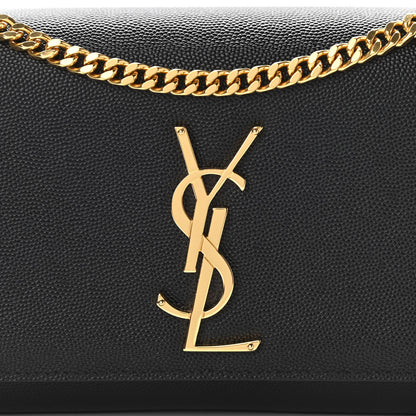 Saint Laurent Grain De Poudre Small Monogram Kate Satchel Black 8 of 13