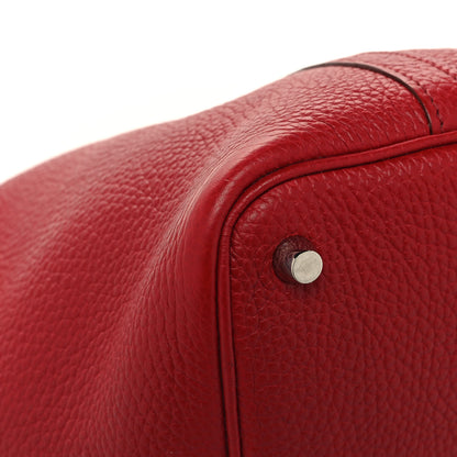 Hermes Taurillon Clemence Picotin Lock 18 PM Rouge Garance 11 of 12