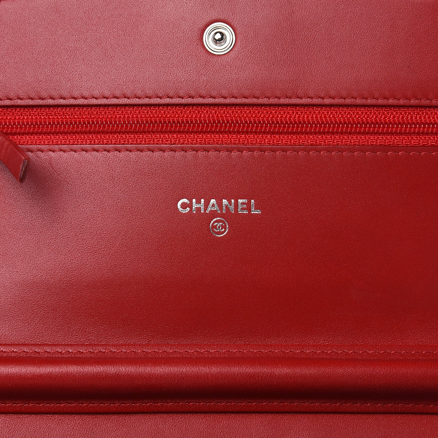 Chanel Patent Quilted Brilliant Wallet On Chain WOC Red 6 of 14