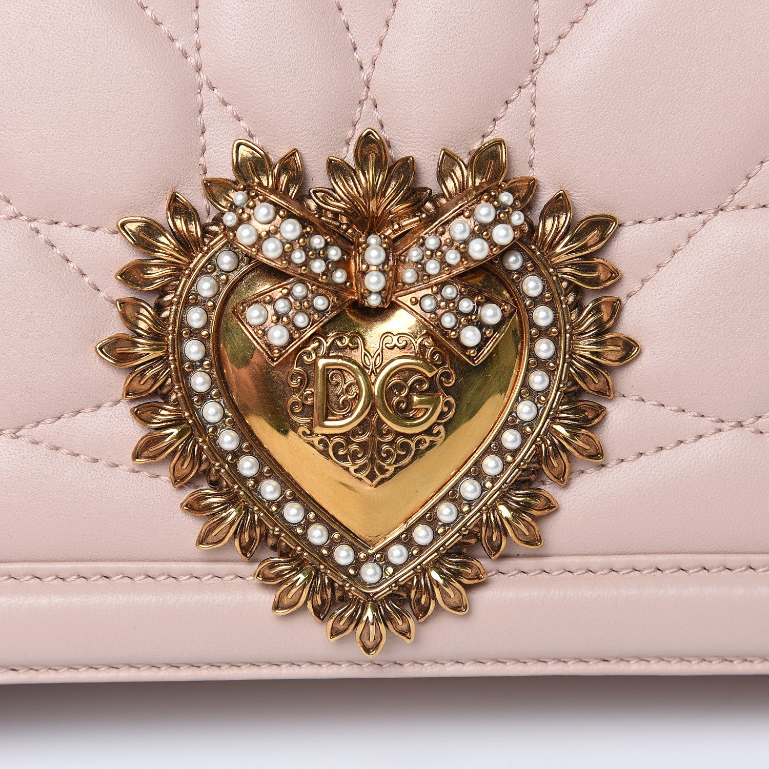 Dolce & Gabbana Calfskin Large Devotion Bag Pale Pink 7 of 12