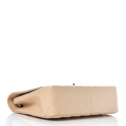 Chanel Caviar Quilted Jumbo Single Flap Beige Clair 4 of 7