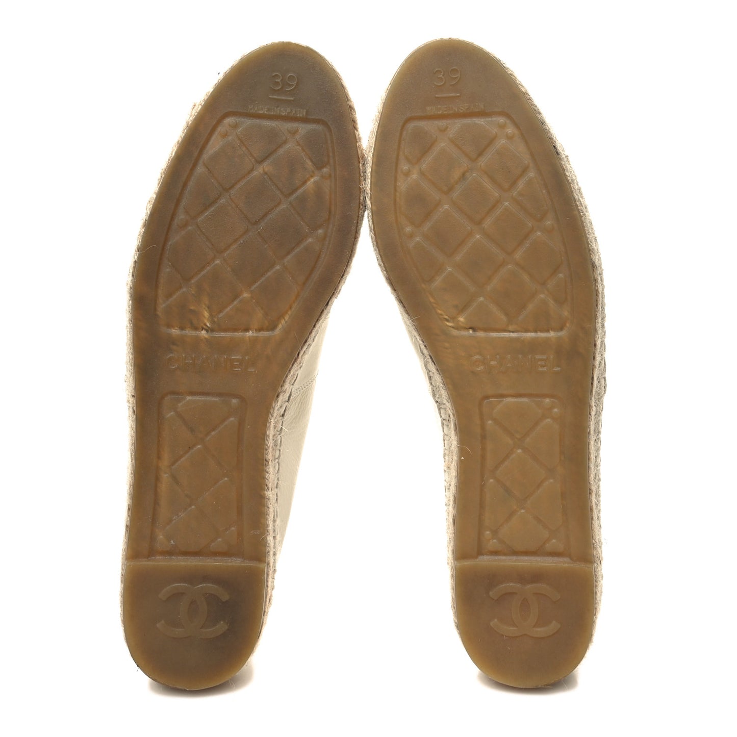 Lambskin CC Espadrilles 39 White