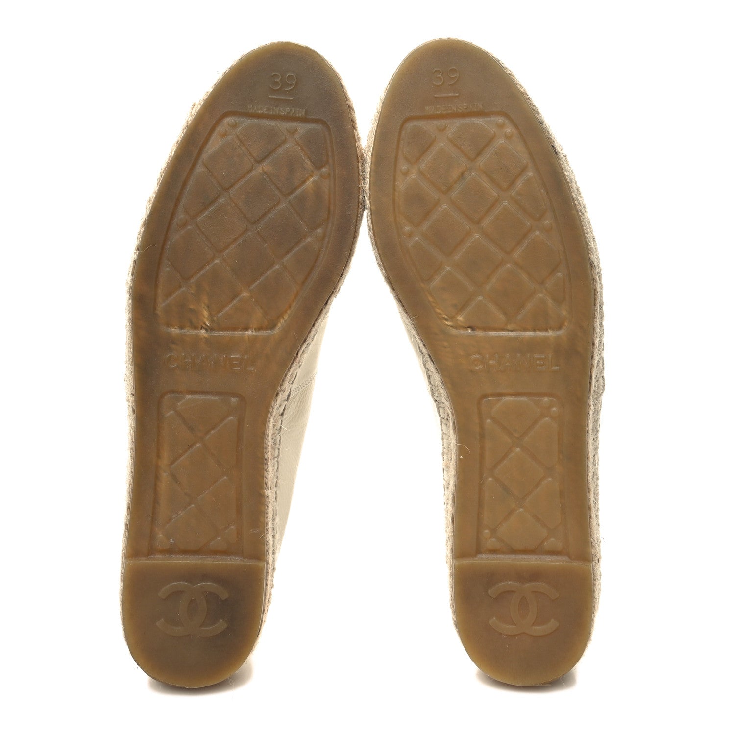 Chanel Lambskin CC Espadrilles 39 White 5 of 9