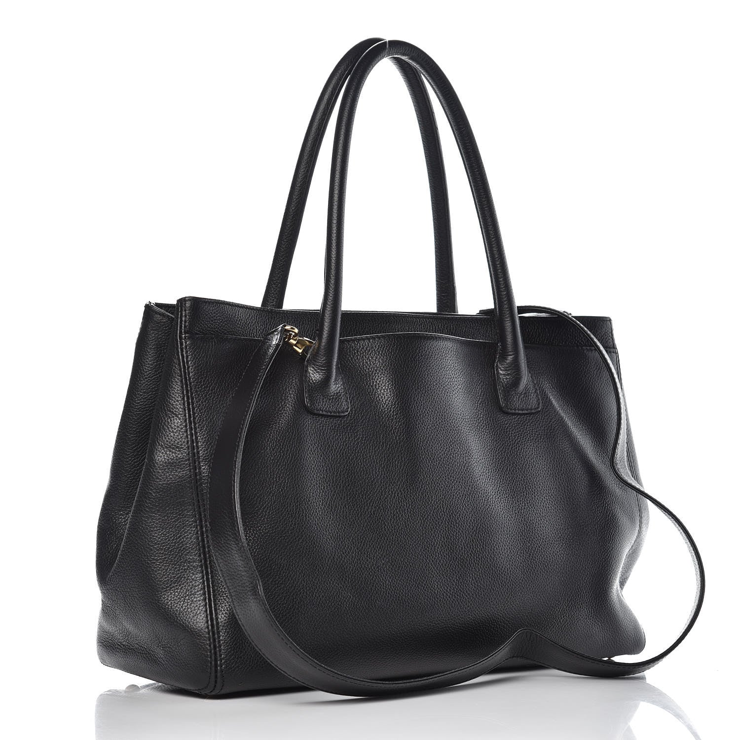 Chanel Calfskin Cerf Shopper Tote Black 3 of 12