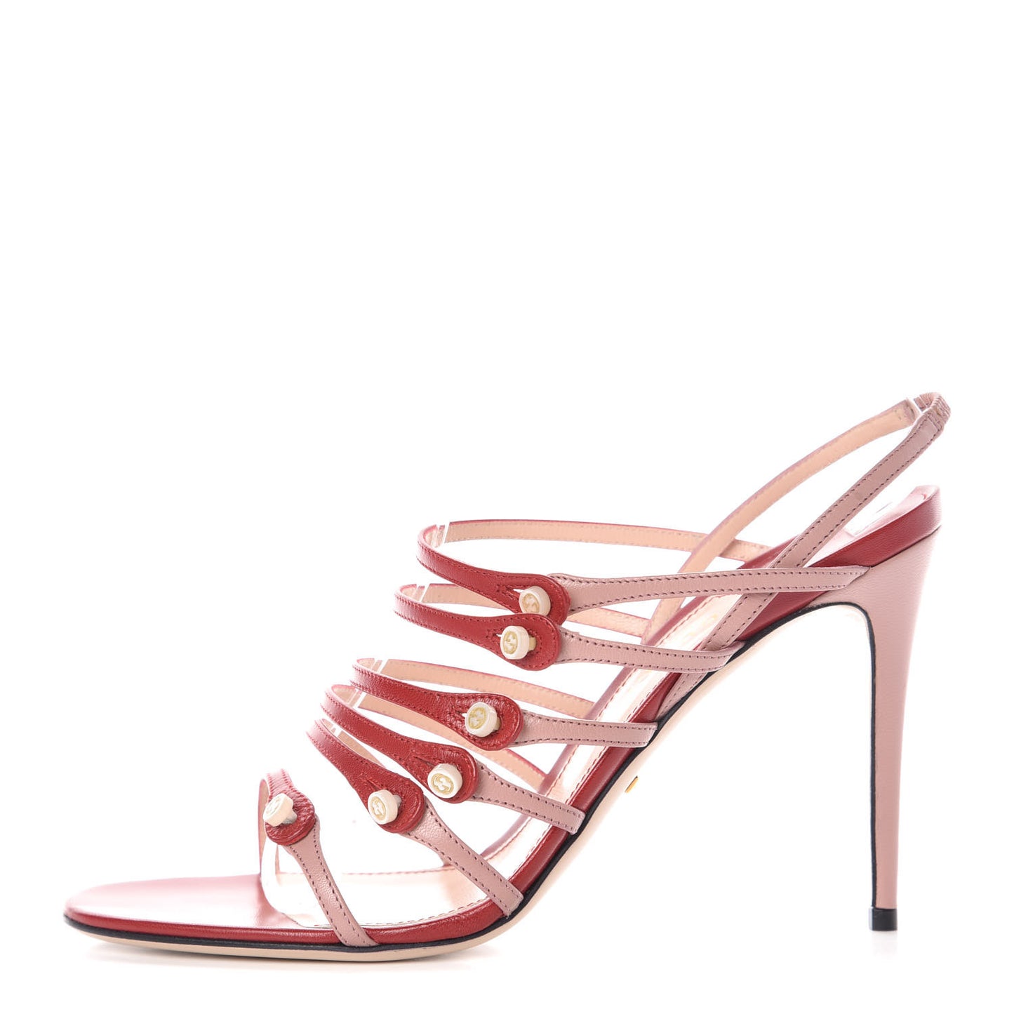 Malaga Kid Aneta Ladder-Strap 95mm Sandals 39.5 Carmine Rose