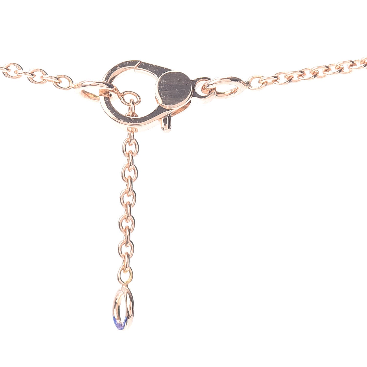 Hermes 18K Rose Gold Diamond Finesse Pendant Necklace 4 of 4