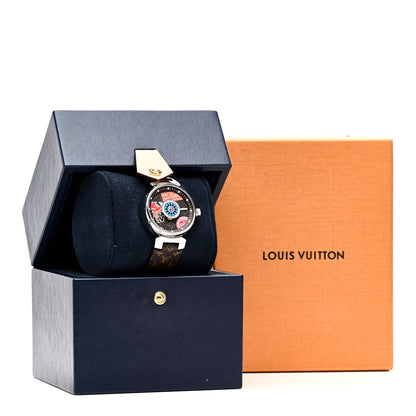Louis Vuitton Stainless Steel Monogram 34mm Tambour World Tour Dial Quartz Watch 5 of 5