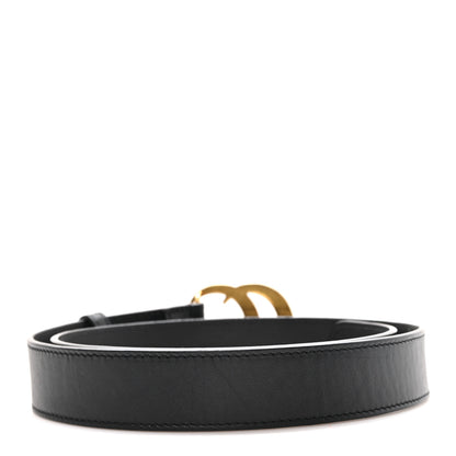 Gucci Calfskin Double G 30mm Belt 80 32 Black 2 of 4
