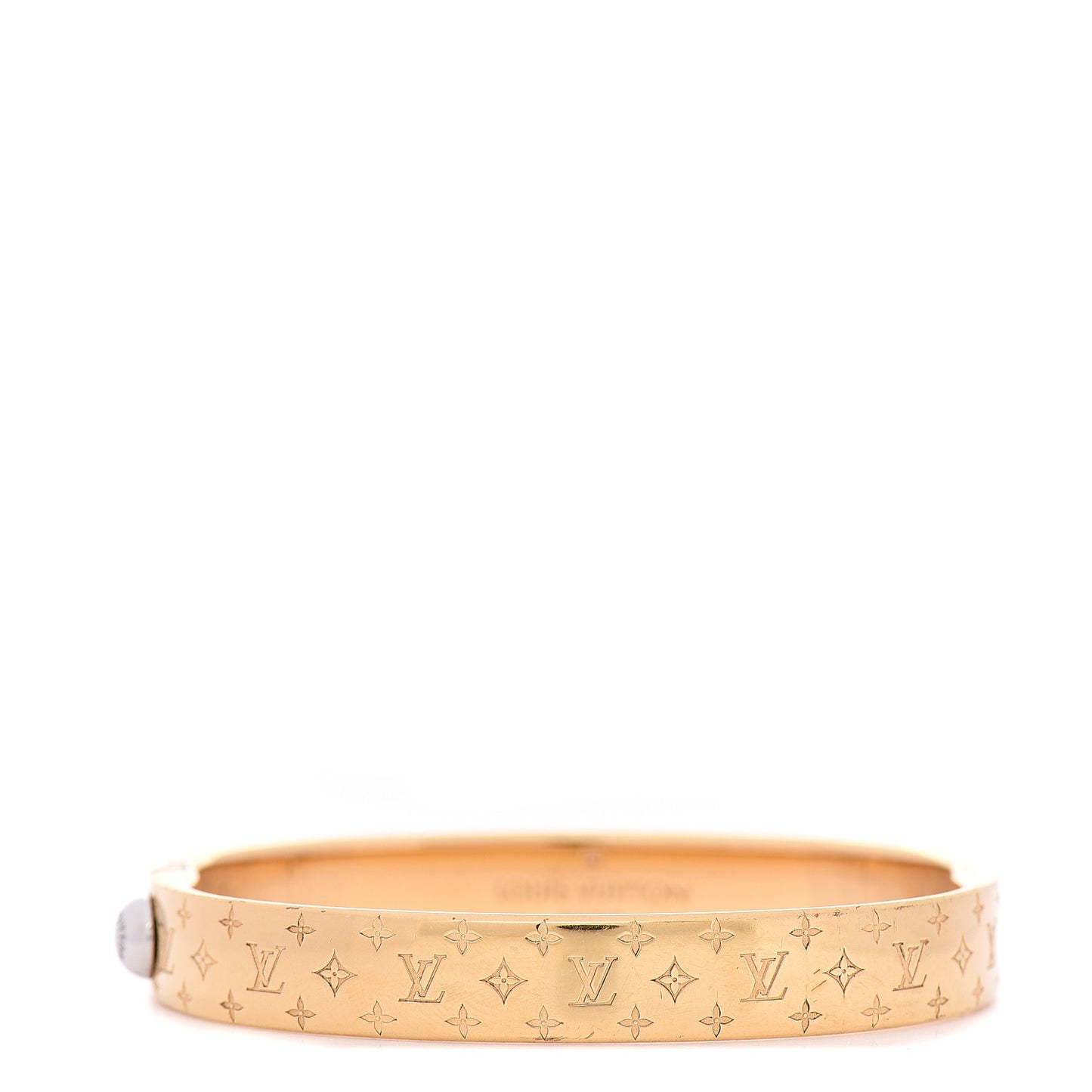 Brass Monogram Nanogram Cuff M Gold