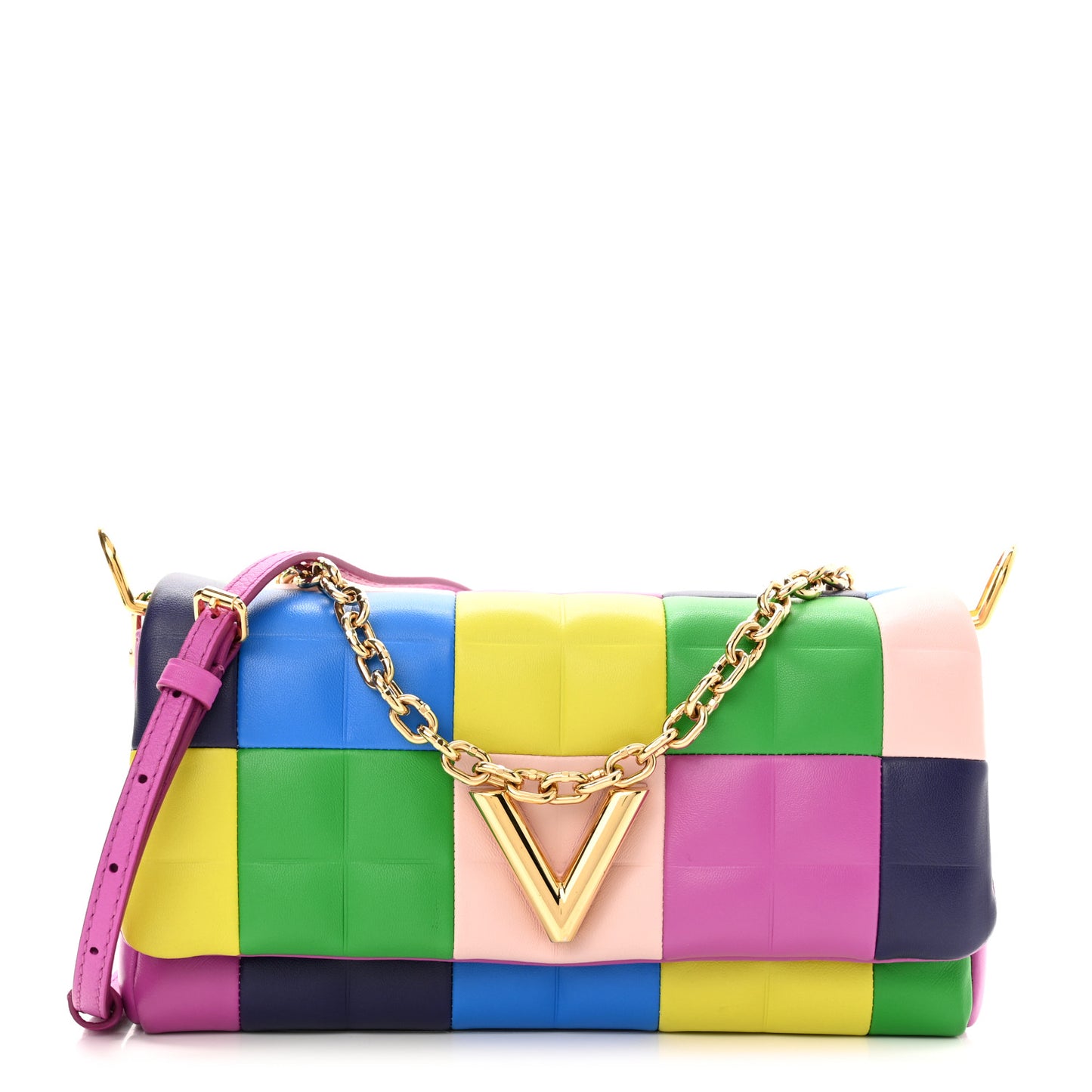 Lambskin Pochette Twist Shoulder Bag Multicolor